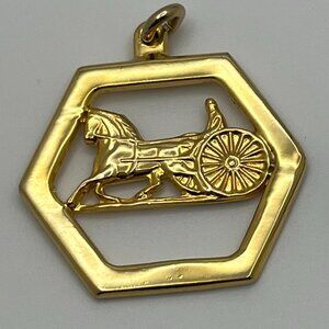 Pre-loved Vintage Celine Gold Tone Pendant Charm